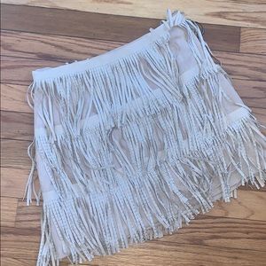 Fringe mini skirt